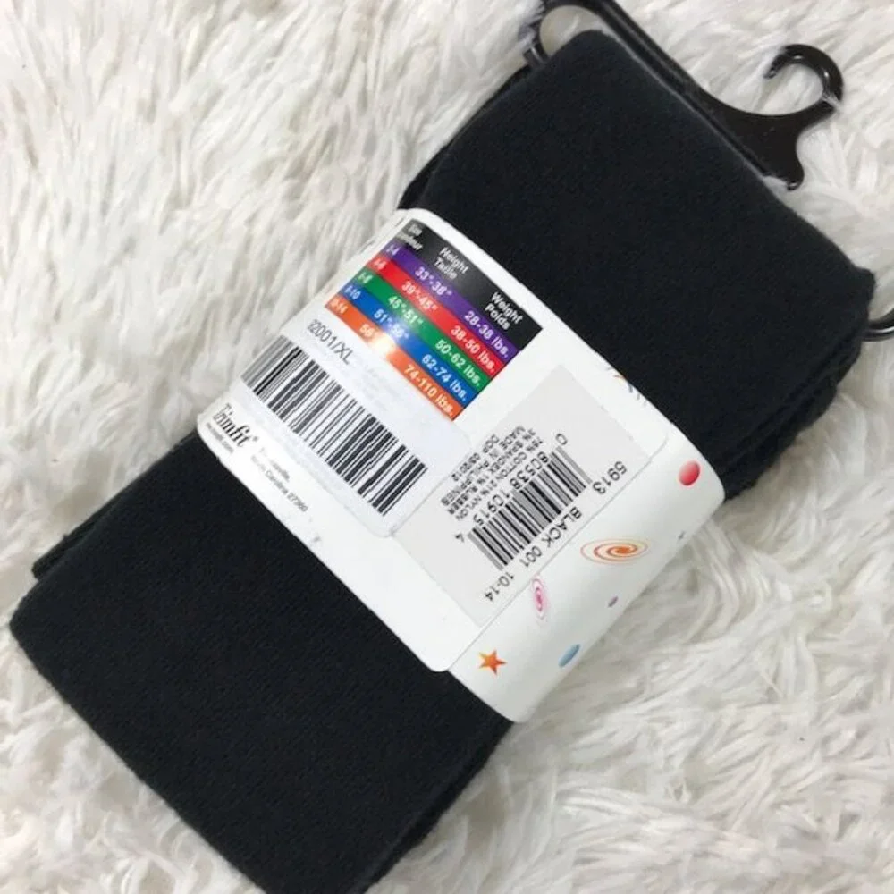 Trimfit Black Footless Cotton Blend Tights
